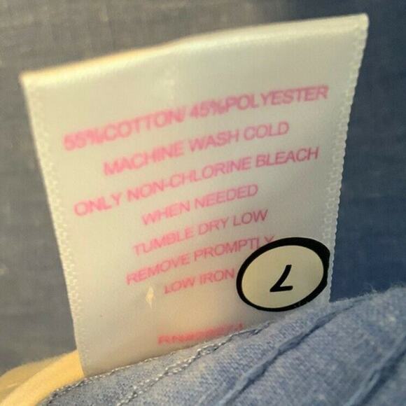 GS House Dress Womens Sz Medium Short Sleeve Snap Button Lightweight Duster Mumu - Picture 10 of 10